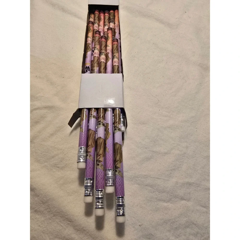 Star Wars The Mandalorian Baby Yoda Grogu Pencils Purple Set of 16 /0566